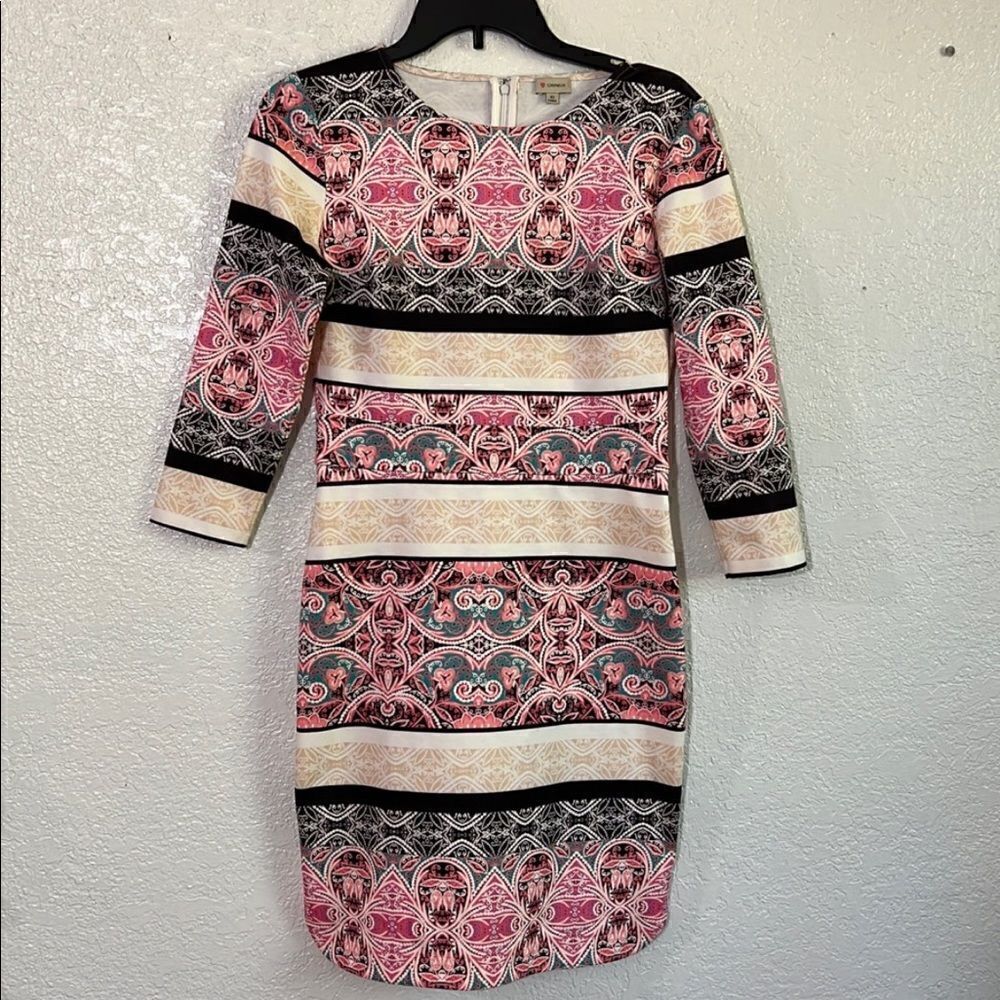 Cremieux Size XS Pink Multicolor Sheath Dress